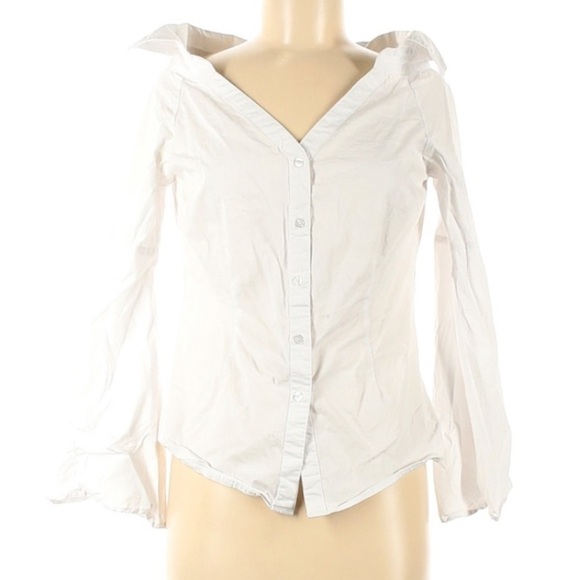 Romeo and Juliet Couture Long Sleeve button down medium white - Picture 1 of 6